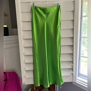 Green Topshop Midi Skirt